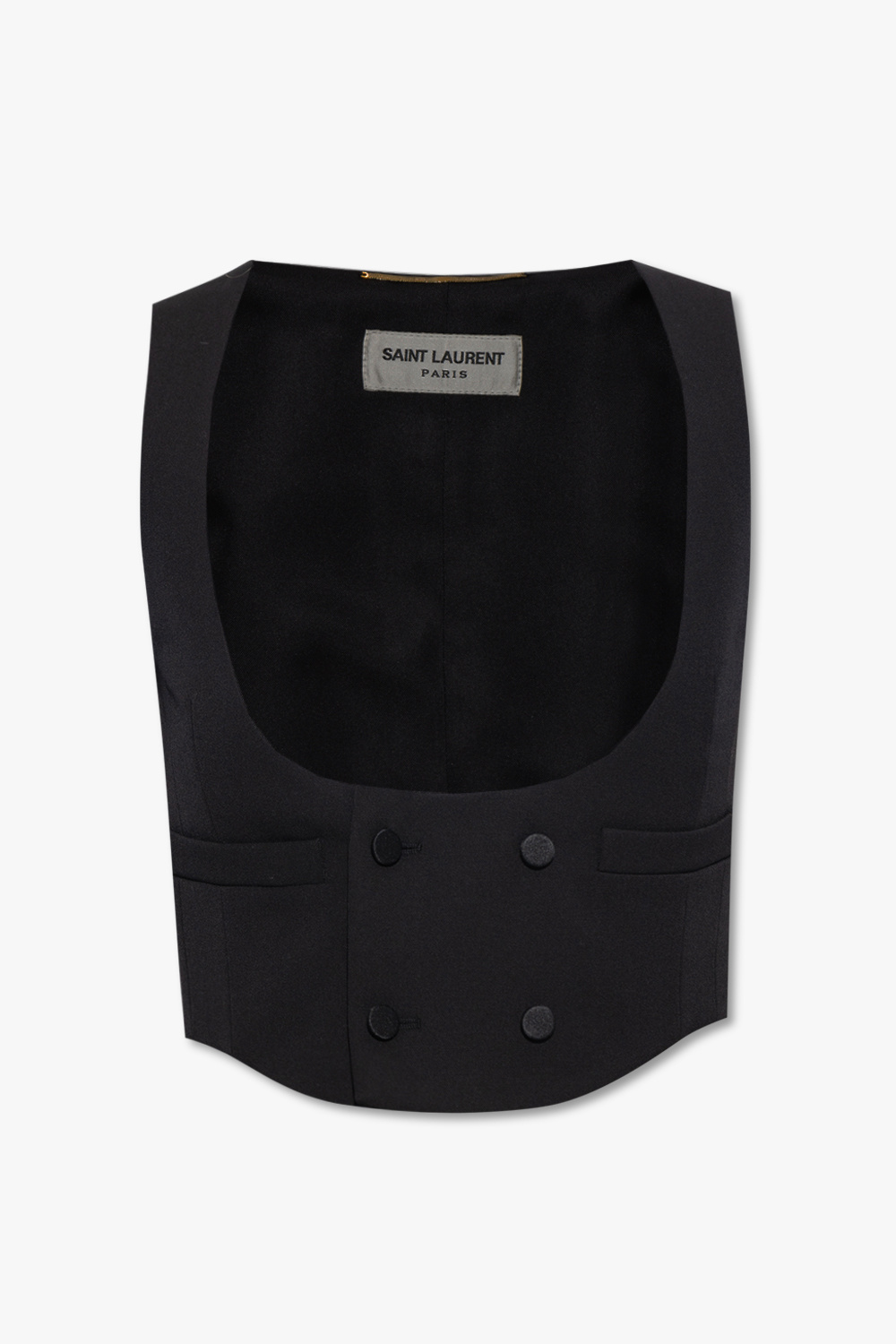 【関税＆送料込み】Saint Laurent Wool Vest Wool vest in black - Saint Laurent | Mytheresa